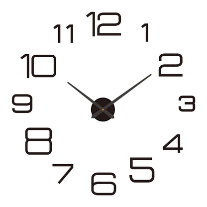Large Roman Numeral Acrylic Mirror Wall Clock – DIY 3D Sticker