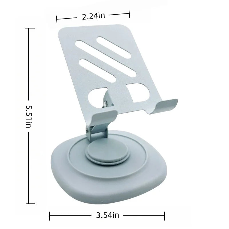 Cell Phone Stand for Desk - [360° Rotation] Sturdy Adjustable Desktop Phone Holder, Foldable Mobile Stand, for Smartphone