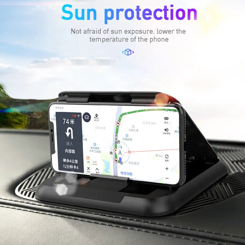 Universal Dashboard Car Phone Holder – Anti-Slip Silicone Suction Mount