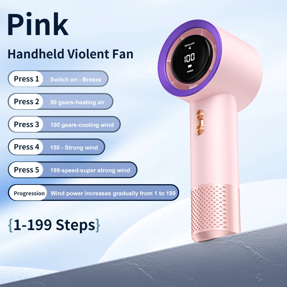 Mini Handheld Portable Fan – USB Powered, 3 Colours