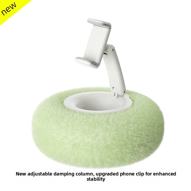 Plush Pillow Phone Stand – Foldable Lazy Holder for Car, Sofa & Bed