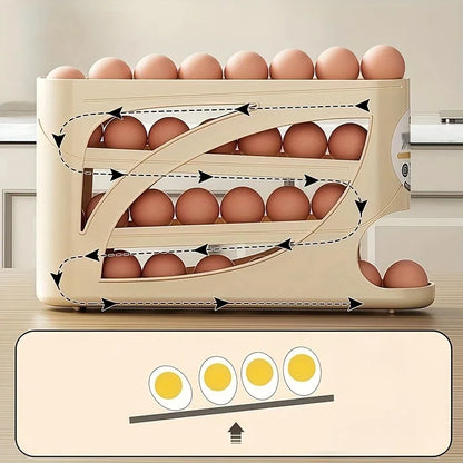 3-Tier Rolling Egg Organiser for Fridge