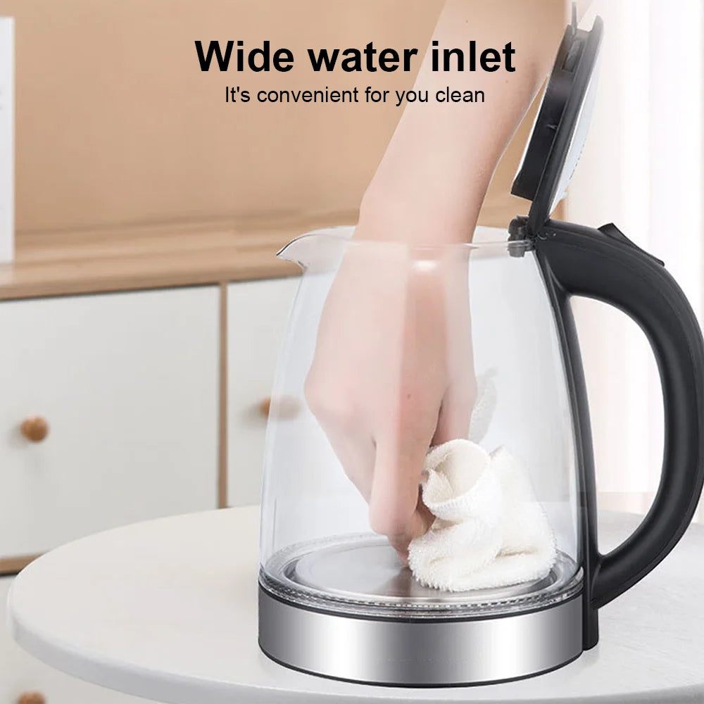 2L Glass Electric Kettle with Auto Shut-Off – Fast Boil, UK Plug