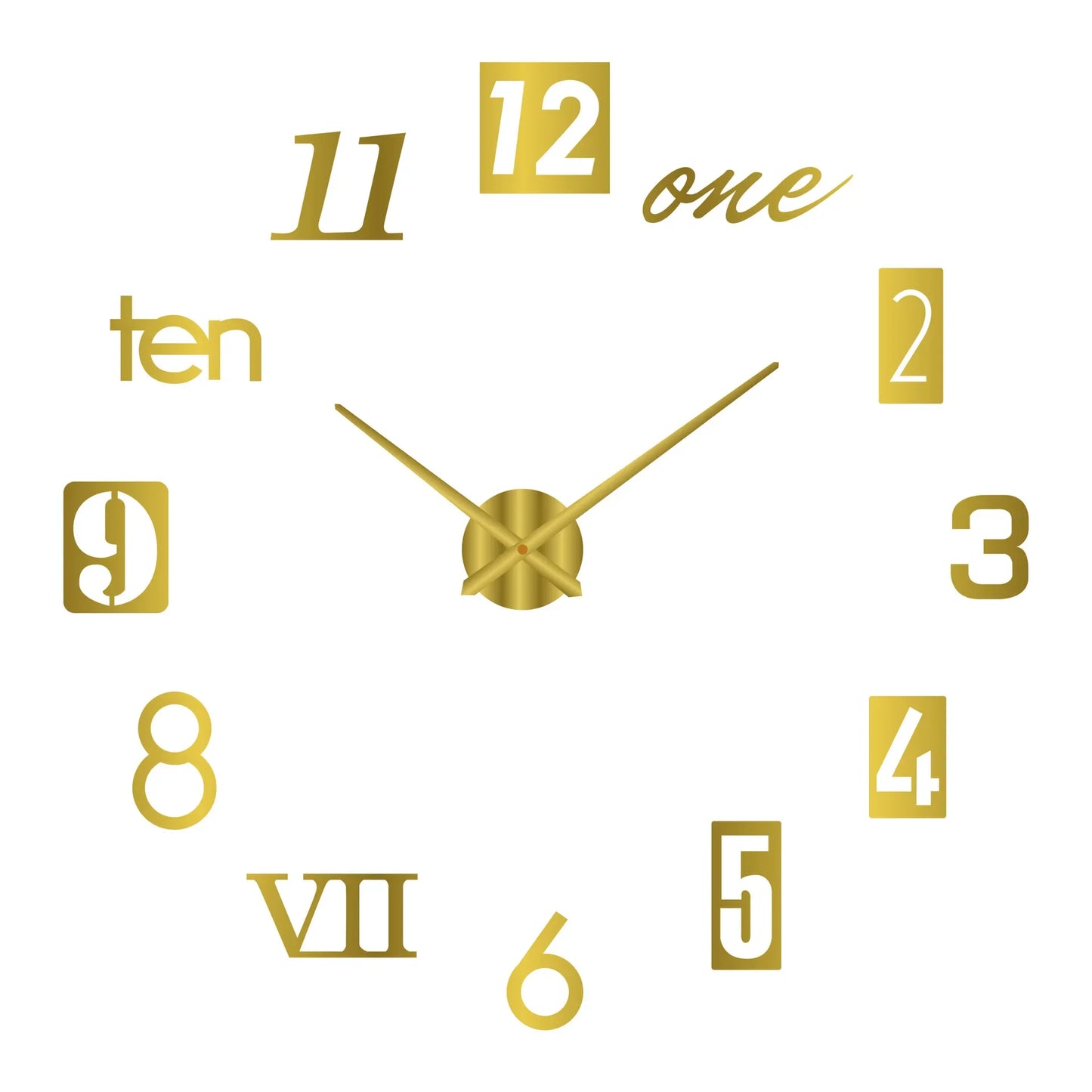 Large 3D Luminous Acrylic Wall Clock – DIY European Style