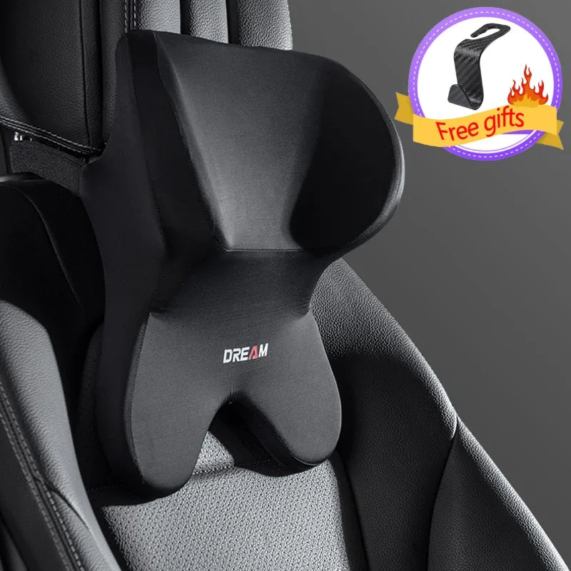 3D Memory Foam Car Headrest & Lumbar Support Pillow
