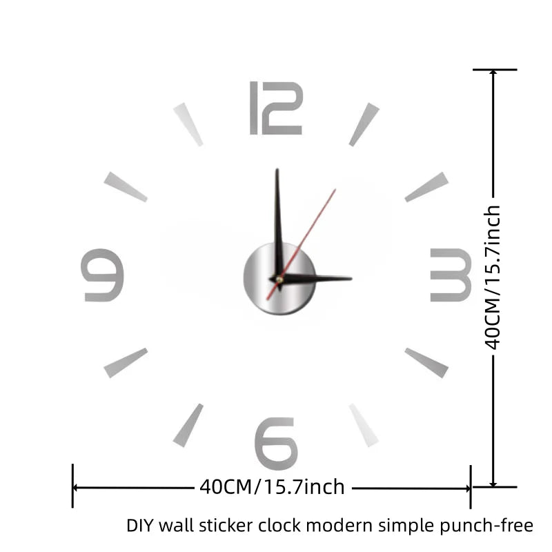 Large 3D Luminous Acrylic Wall Clock – DIY European Style