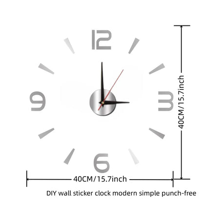 Large 3D Luminous Acrylic Wall Clock – DIY European Style