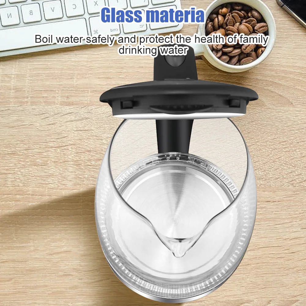 2L Glass Electric Kettle with Auto Shut-Off – Fast Boil, UK Plug