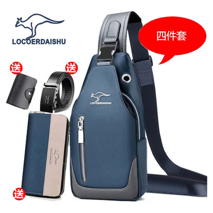 Men's Chest Bag New Fashion Korean Style Casual Sports Water Proof Oxford Chest Crossbody Bags for Men Shoulder Messenger Bag