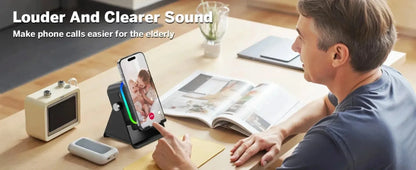 2-in-1 Phone Stand & Bluetooth Speaker with RGB Light