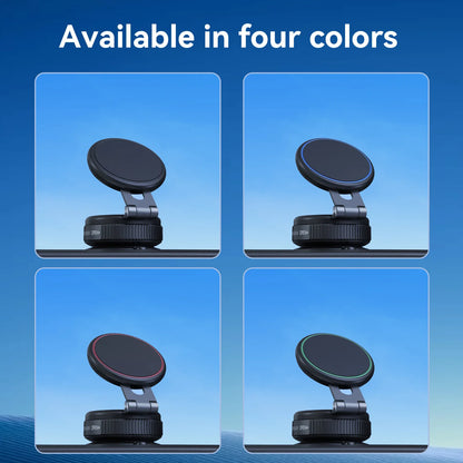 Magnetic Dashboard Phone Holder – Foldable & Extendable with Vacuum Suction