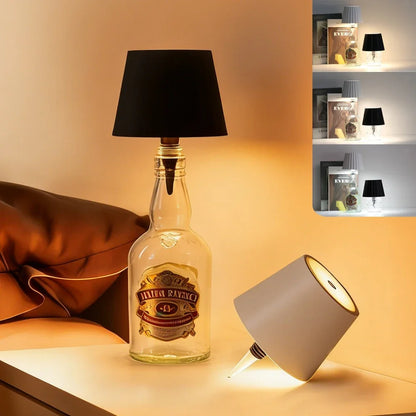 LED Wine Bottle Lamp – USB Rechargeable Ambient Table Light