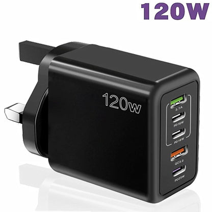 PD 5 Port USB Charger Fast Charging QC3.0 USB C Type C Mobile Phone Charger For iPhone Huawei Samsung Xiaomi ipad Quick Charge