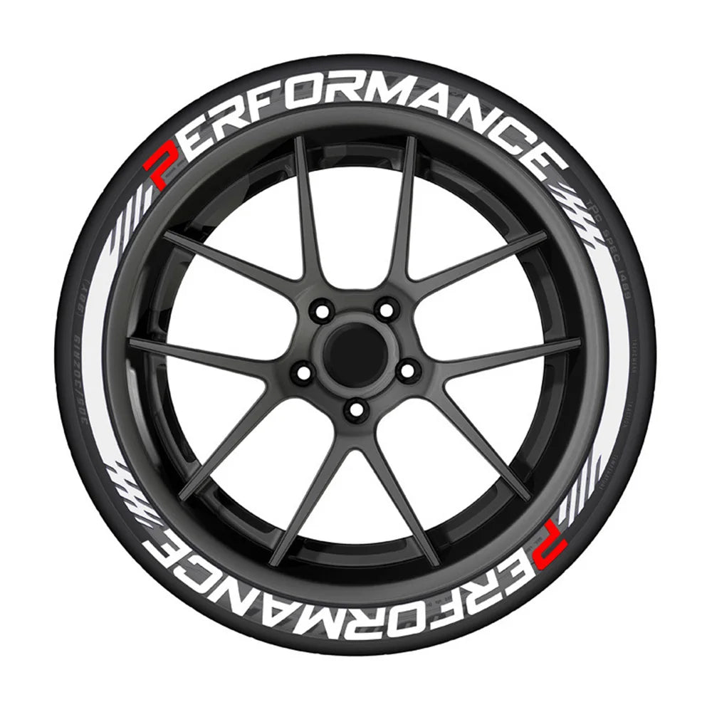 3D Car Tyre Letter Stickers – Universal Wheel Rim Decals (8-Piece Set)
