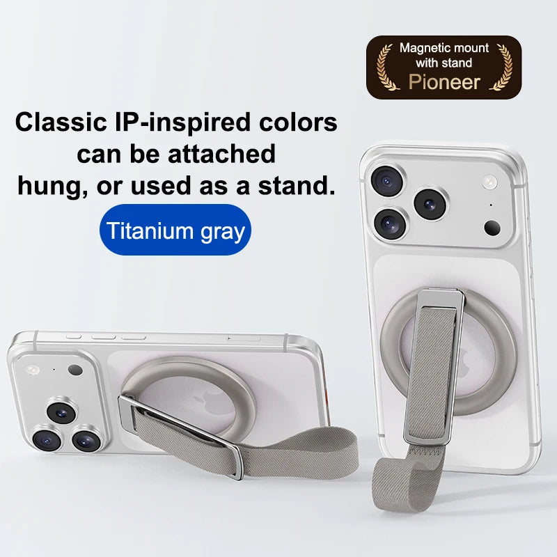 Magnetic Wrist Strap Phone Holder with 360° Ring Stand