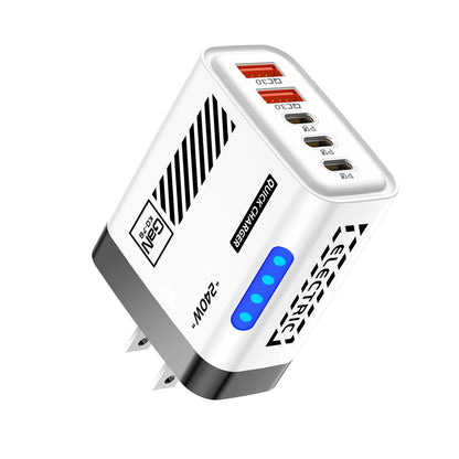 5 Port GaN USB C Charger 240W PD Fast Charger Phone Adapter Wall Charger For iPhone Samsung Xiaomi Huawei Fast Charging Plug