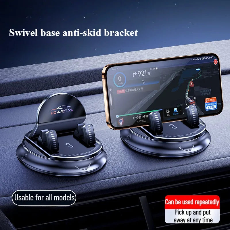 360° Rotating Car Phone Holder – Suction Cup Dashboard Mount