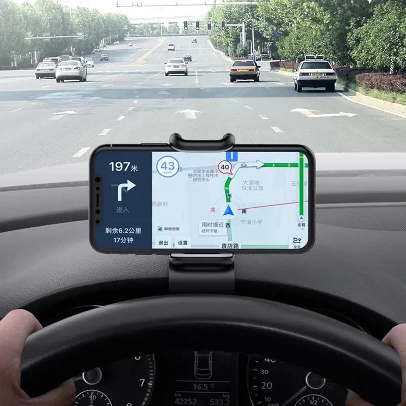 360° Rotatable Car Phone Holder – Dashboard & Desk Clip Mount