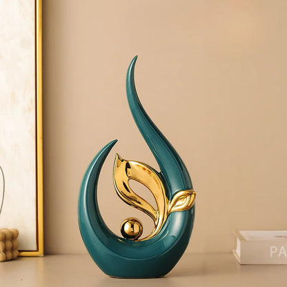 Nordic Ceramic Sculpture – Luxury Living Room & Office Décor