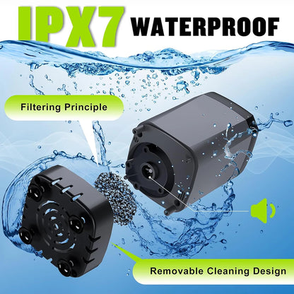 Portable Camping Shower Pump – 6000mAh Rechargeable with LED Display