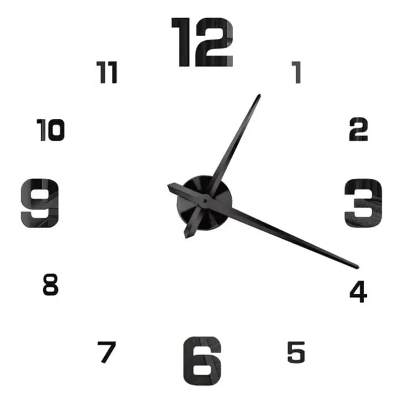 Large 3D Luminous Acrylic Wall Clock – DIY European Style