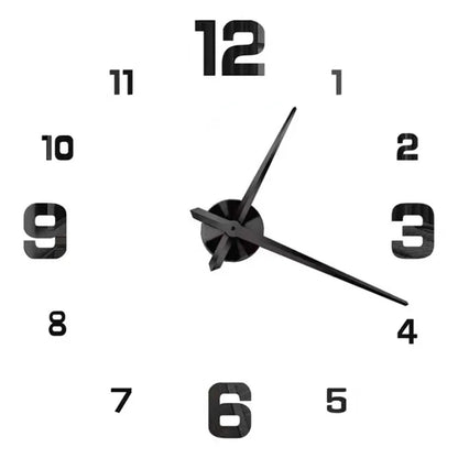 Large 3D Luminous Acrylic Wall Clock – DIY European Style