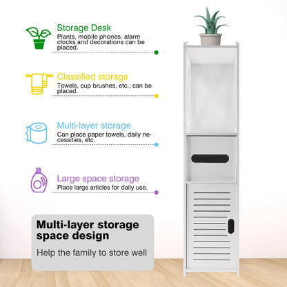 3-Tier Freestanding Bathroom Storage Cabinet – Waterproof PVC