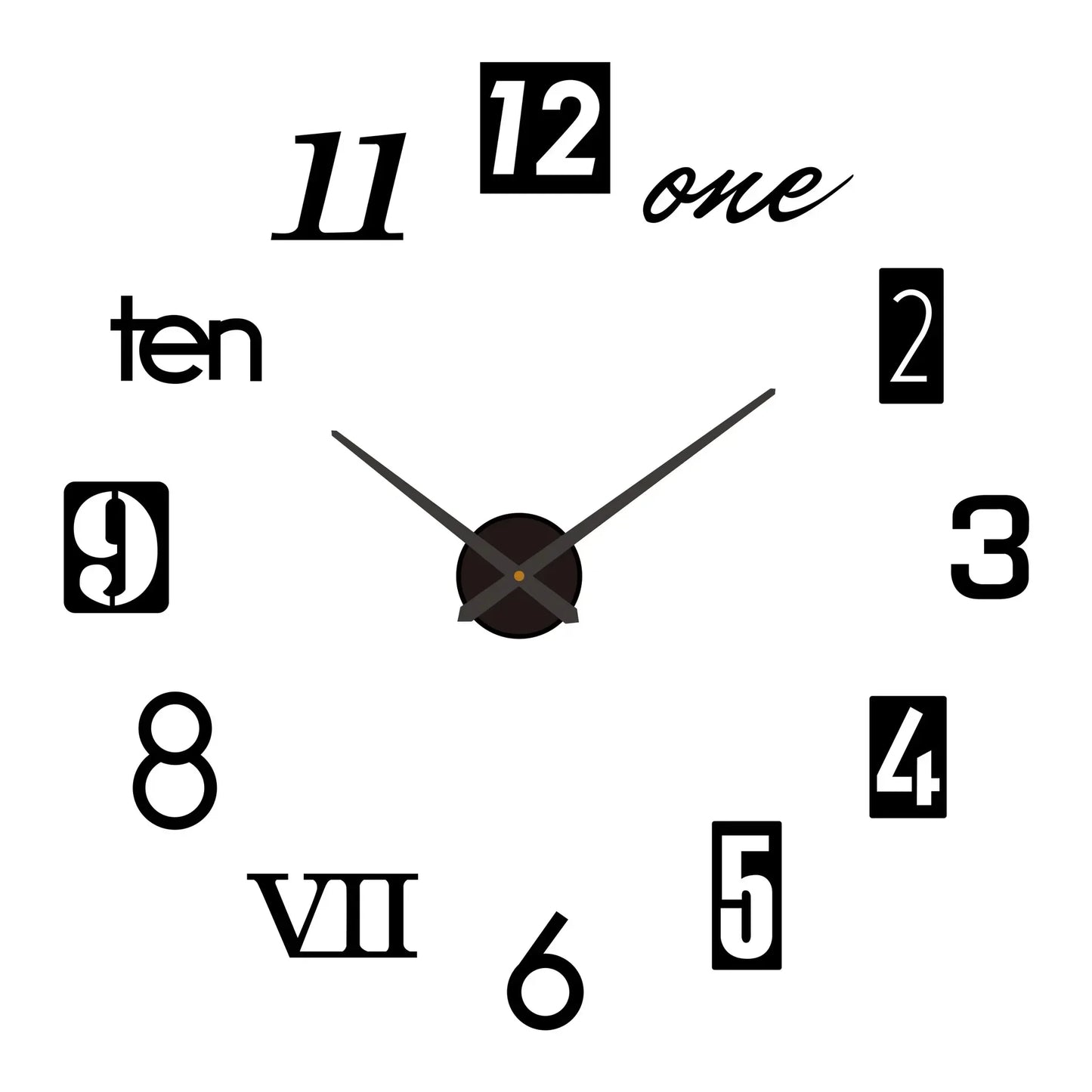 Large 3D Luminous Acrylic Wall Clock – DIY European Style