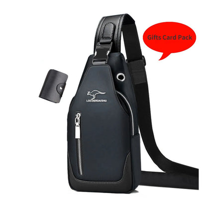 Men's Chest Bag New Fashion Korean Style Casual Sports Water Proof Oxford Chest Crossbody Bags for Men Shoulder Messenger Bag