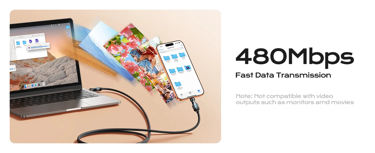 AUFU USB C Cable 60W 3A Fast Charging Cable USB C to Type C Cable for iPhone 16 15 Pro Max Samsung Galaxy S25 Ultra S24 MacBook