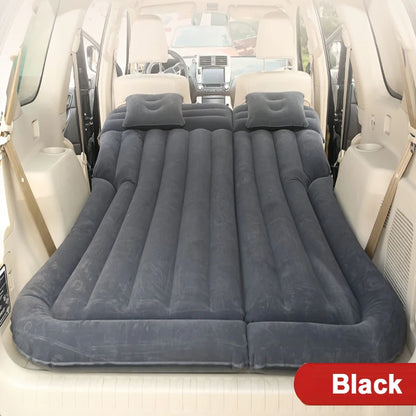 Car Inflatable Travel Mattress Bed – Back Seat Sleeping Mat with Pillows