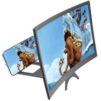 12" Curved Phone Screen Magnifier – 3D HD Video Amplifier
