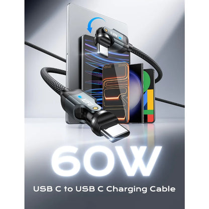 AUFU USB C Cable 60W 3A Fast Charging Cable USB C to Type C Cable for iPhone 16 15 Pro Max Samsung Galaxy S25 Ultra S24 MacBook