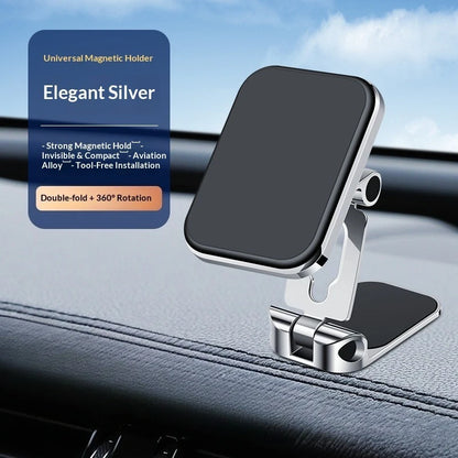 Magnetic Car Phone Holder – Foldable Air Vent & Dashboard Mount