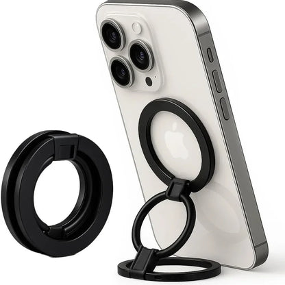 Foldable Magnetic Phone Stand – 360° MagSafe Holder for Desk & Car