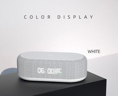 Alarm Clock Wireless Chargers Pad Phone Bedroom Lamp Night Light Desk Thermometer For iPhone 17 16 15 14 13 Fast Charging Dock