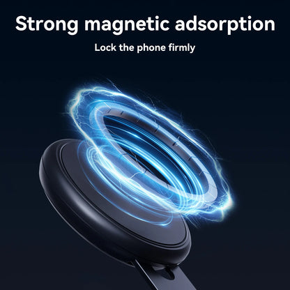 Magnetic Dashboard Phone Holder – Foldable & Extendable with Vacuum Suction