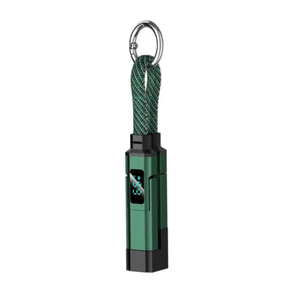 4-in-1 Keychain Charging Cable with LED Display – USB-C Fast Charge