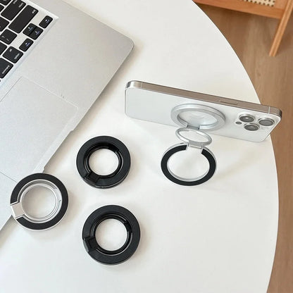 Foldable Magnetic Phone Stand – 360° MagSafe Holder for Desk & Car