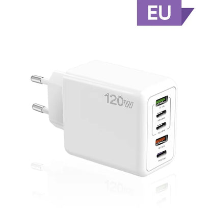PD 5 Port USB Charger Fast Charging QC3.0 USB C Type C Mobile Phone Charger For iPhone Huawei Samsung Xiaomi ipad Quick Charge