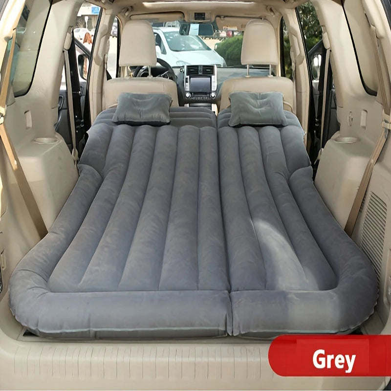 Car Inflatable Travel Mattress Bed – Back Seat Sleeping Mat with Pillows