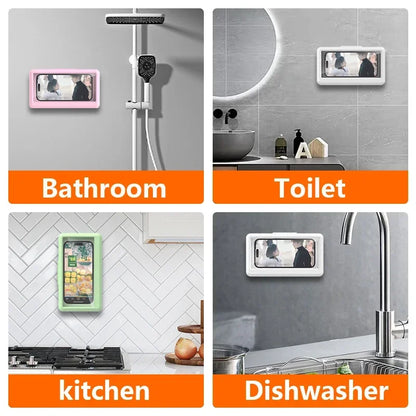 Waterproof Shower Phone Holder with Anti-Fog Screen