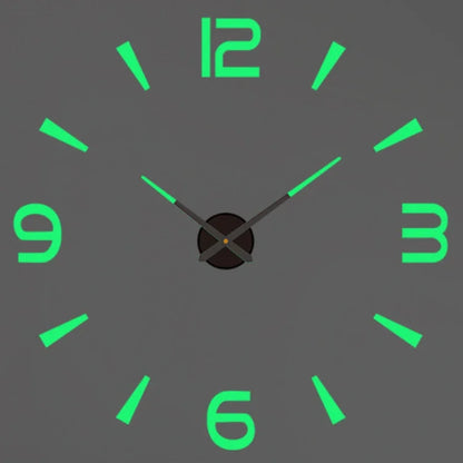 Large 3D Luminous Acrylic Wall Clock – DIY European Style