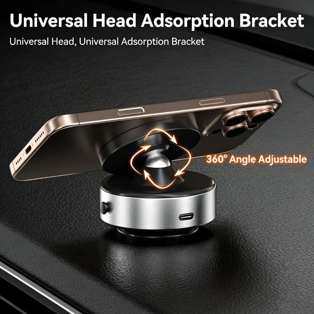 Magnetic Vacuum Car Phone Holder – Dashboard Navigation Mount