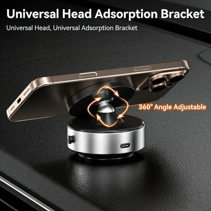 Magnetic Vacuum Car Phone Holder – Dashboard Navigation Mount