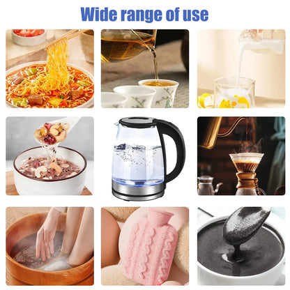 2L Glass Electric Kettle with Auto Shut-Off – Fast Boil, UK Plug