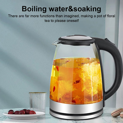 2L Glass Electric Kettle with Auto Shut-Off – Fast Boil, UK Plug