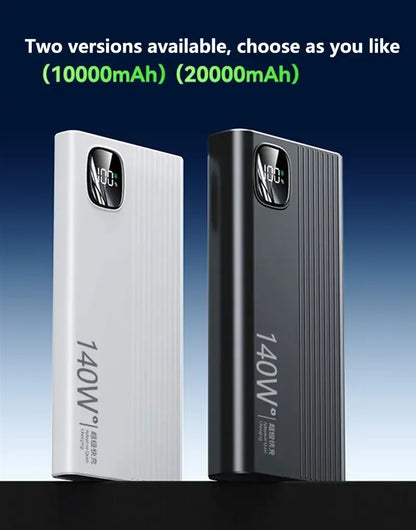 Lenovo 500000mAh 140W Power Bank Super Fast Charging Portable Powerbank External Battery Charger For Xiaomi iPhone 2026 NEW