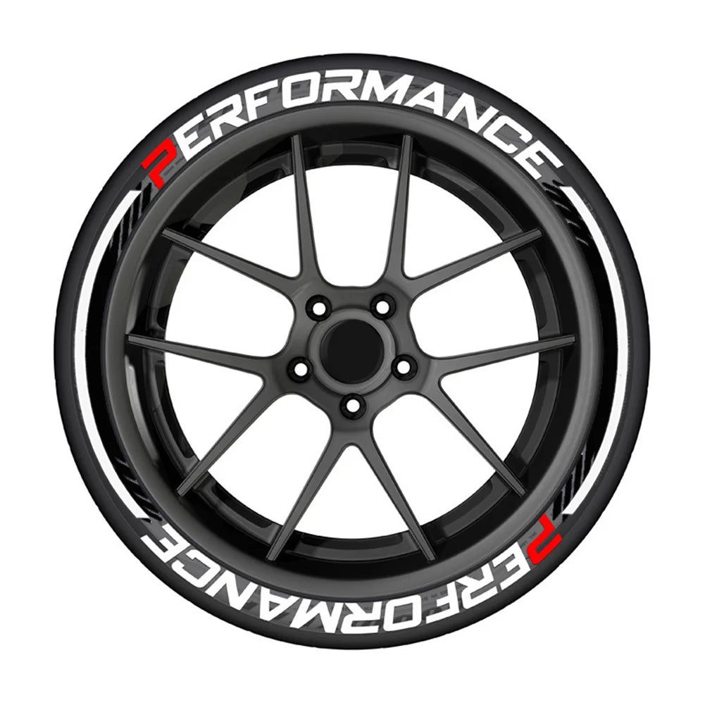 3D Car Tyre Letter Stickers – Universal Wheel Rim Decals (8-Piece Set)