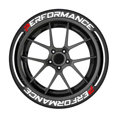3D Car Tyre Letter Stickers – Universal Wheel Rim Decals (8-Piece Set)